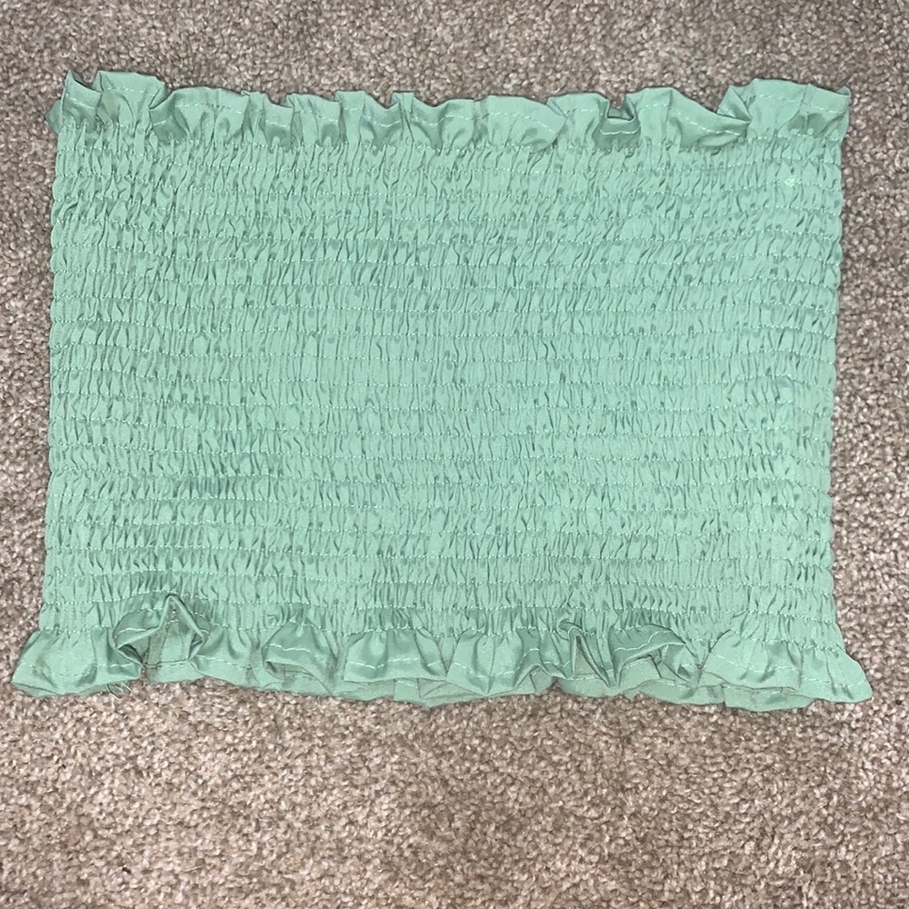 sea green shein tube top size small
